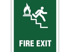 FIRE EXIT STAIRWAY RIGHT SIGN